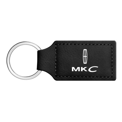 Lincoln MKC Rectangular Black Leatherette Key Chain