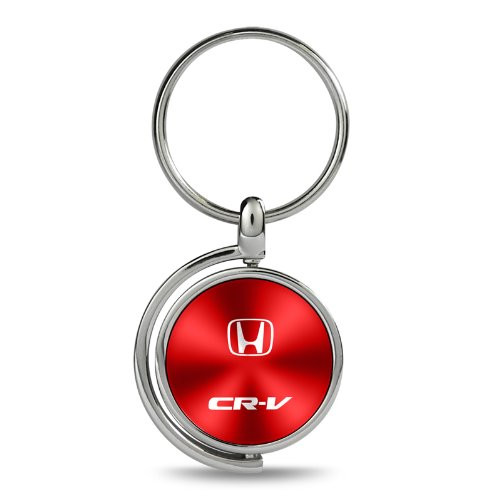 Honda CR-V Red Brushed Metal Spinner Auto Key Chain Key-Ring Keychain