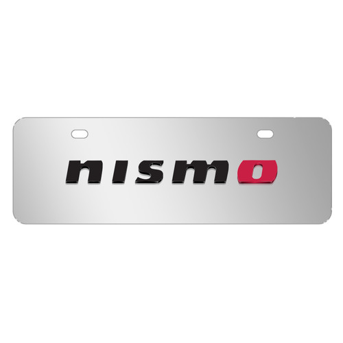 Nissan NISMO 3D European Look Half-Size Chrome Stainless Steel License Plate