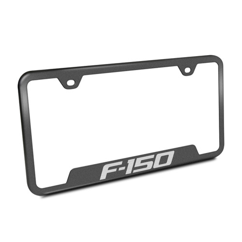 Ford F-150 50 States Stainless Steel Rugged Style Black License Plate Frame