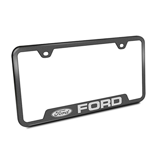 Ford 50 States Stainless Steel Rugged Style Black License Plate Frame
