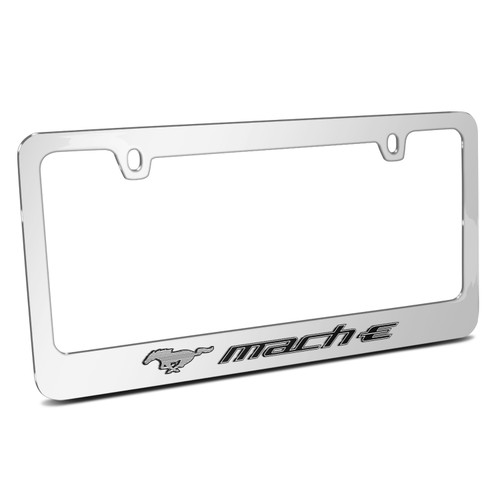 Ford Mustang Mach-E Mirror Chrome Metal License Plate Frame