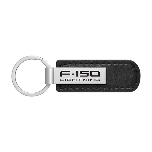 Ford F-150 Lightning Black Leather Strap Key Chain