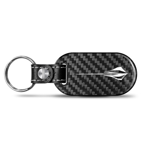 Chevrolet Corvette C8 Stingray Real Black Carbon Fiber Tag Style Key Chain