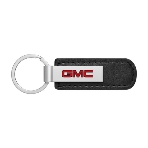 GMC in Red Black PU Leather Strap Key Chain