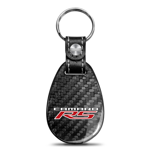 Chevrolet Camaro RS Black Real Carbon Fiber Large Tear-Drop Key Chain