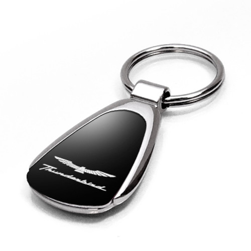 Ford Thunderbird Black Tear Drop Key Chain, Official Licensed