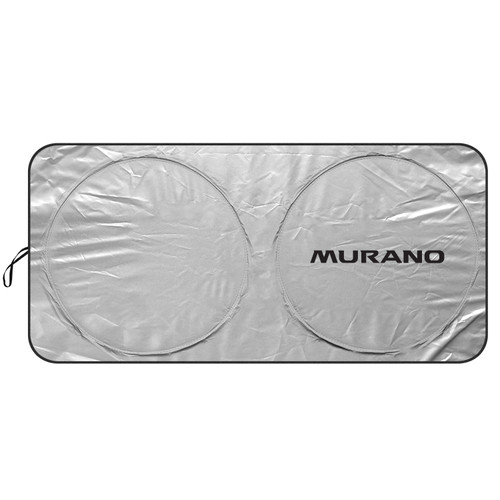 Nissan Murano Universal Fit One-Piece Easy Folding Silver Reflective Fabric Windshield Sun Shade (size: 75.5"x 37.5")