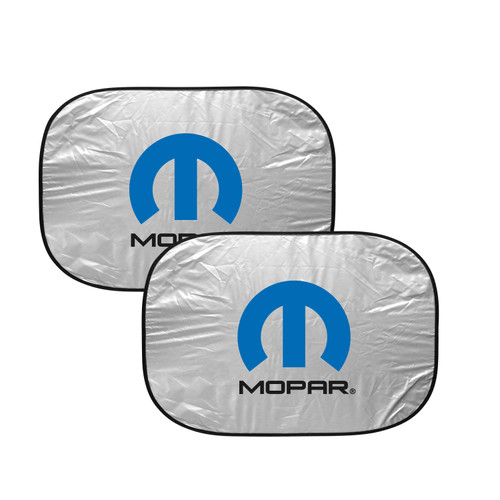 Mopar Logo Dual Panels 2-28" W x 24" L Easy Folding Windshield Sun Shade