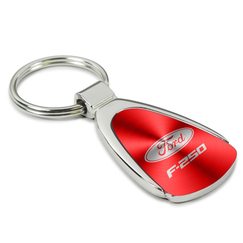Ford Super Duty F-250 Red Tear Drop Key Chain Ford Super Duty F-250 Red Tear Drop Key Chain