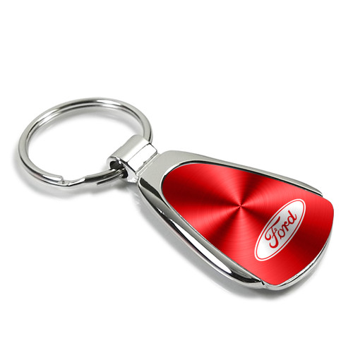 Ford Logo Red Tear Drop Key Chain
