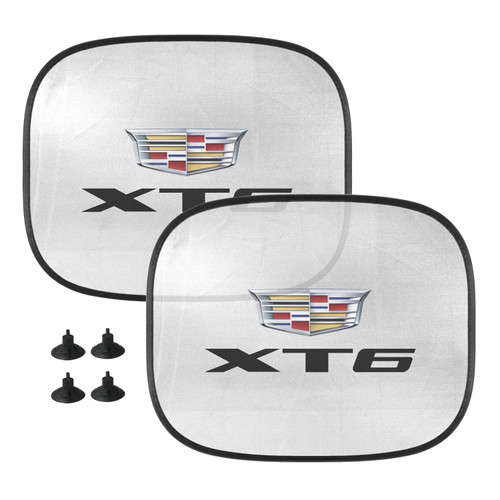 Cadillac XT6 Logo Car Side Window Mesh Sun Shades for Baby Children UV Protection, 2 Pack