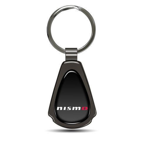 Nissan NISMO Black Dome Gunmetal Black Metal Teardrop Key Chain