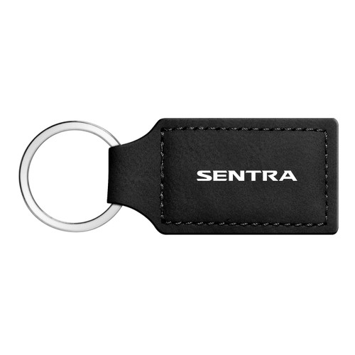 Nissan Sentra Rectangular Black Leatherette Key Chain