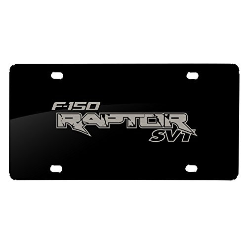 Ford F-150 Raport SVT Laser Mark Matt-Look Black Acrylic License Plate