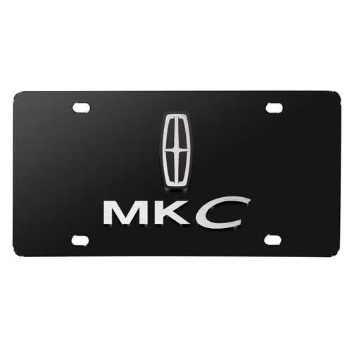 Lincoln MKC 3D Dual Logo Black Stainless Steel License Plate