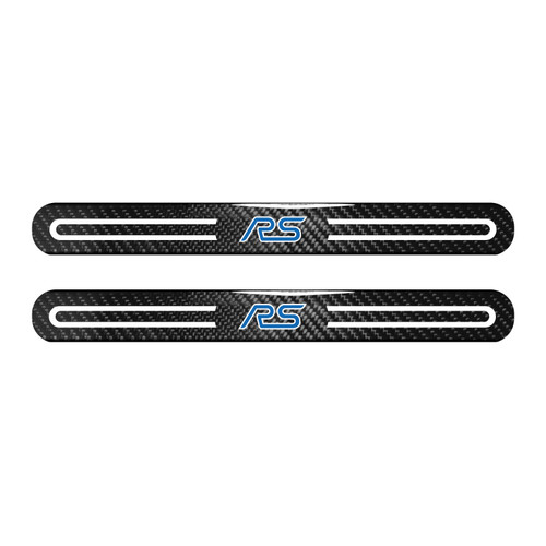 Ford Focus RS Sticks Style Real Carbon Fiber 2 Pcs Universal Car Bumper Door-Edge Door-Sill-Step Protector Guard Decal 10.5"x1.2"