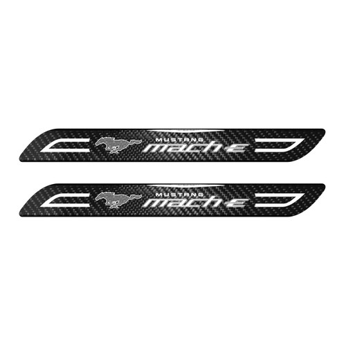 Ford Mustang Mach-E Blade Style Real Carbon Fiber 2 Pcs Universal Car Bumper Door-Edge Door-Sill-Step Protector Guard Decal 10.5"x1.2"