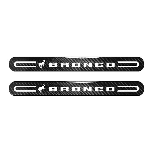 Ford Bronco Sticks Style Real Carbon Fiber 2 Pcs Universal Car Bumper Door-Edge Door-Sill-Step Protector Guard Decal 10.5"x1.2"