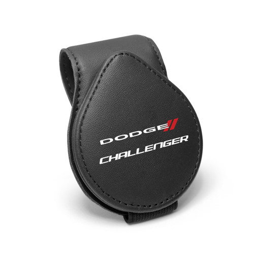 Dodge Challenger Black Leather Magnetic Sunglass Holder Car Sun Visor Mount Clip