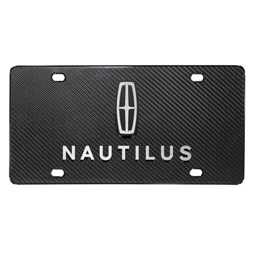 Lincoln Nautilus Dual 3D Logo on Real Black Carbon Fiber License Plate