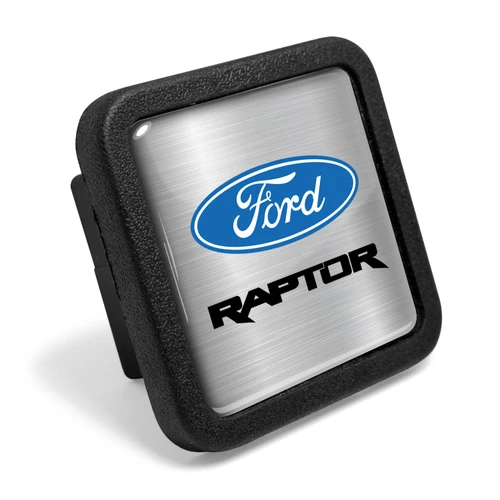 Ford F-150 Raptor on Silver Rubber Heavy-Duty 2" Trailer Tow Hitch Receiver Cover for Class 3 and Class 4