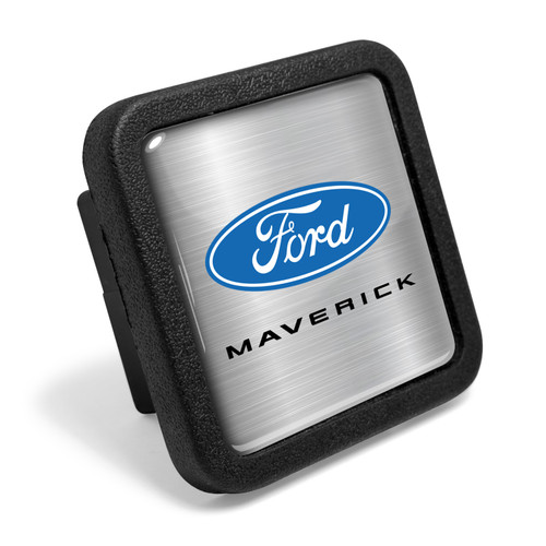 Ford Maverick on Silver Rubber Heavy-Duty 2" Trailer Tow Hitch Receiver Cover for Class 3 and Class 4