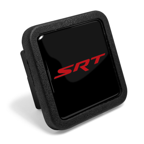 Jeep SRT Logo Black Rubber Heavy-Duty 2" Trailer Tow Hitch Receiver Cover for Class 3 and Class 4