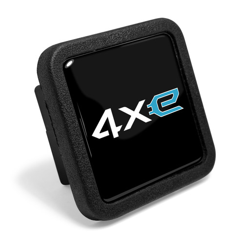 Jeep 4Xe Logo Black Rubber Heavy-Duty 2" Trailer Tow Hitch Receiver Cover for Class 3 and Class 4