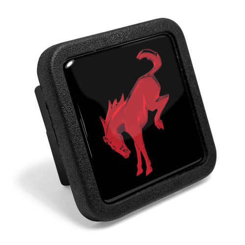 Ford Bronco in Red Black Rubber Heavy-Duty 2" Trailer Tow Hitch Receiver Cover for Class 3 and Class 4
