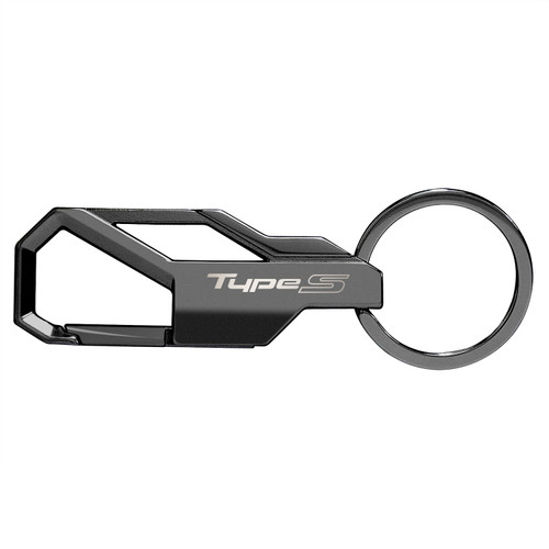 Acura Type-S Gunmetal Black Carabiner Style Snap Hook Metal Key Chain