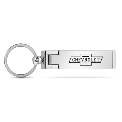 Chevrolet Classic Logo Multifunction Cell Phone Stand Purse Bag Table Hanger Foldable Chrome Key Chain