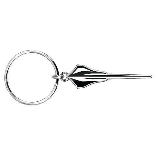 Chevrolet Corvette C8 Stingray Logo Shape 3D Die-Cut Metal Key Chain Key-Charm