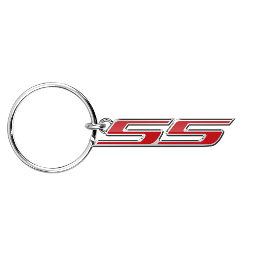Chevrolet Camaro SS Logo Shape 3D Die-Cut Metal Key Chain Key-Charm