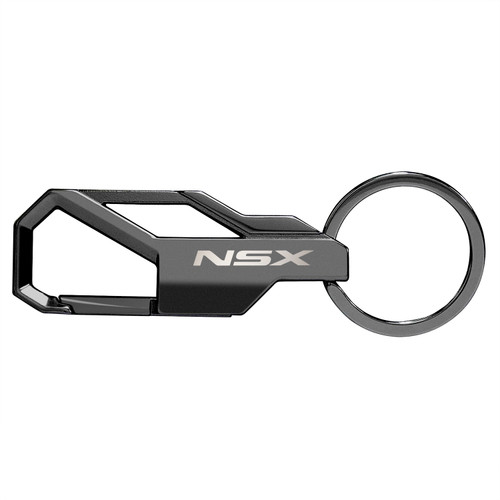 Acura NSX Gunmetal Black Carabiner Style Snap Hook Metal Key Chain