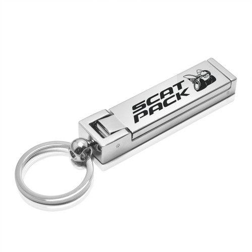 Dodge Scat-Pack Full Color Multifunction Cell Phone Stand Purse Bag Hook Table Hanger Foldable Chrome Key Chain