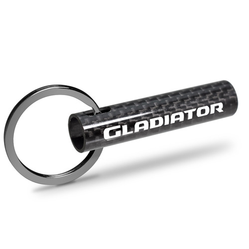 Jeep Gladiator Black Real Carbon Fiber Custom Designed Tube Style Key Chain