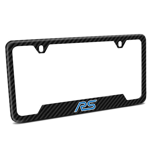 Ford Focus RS Black Carbon Fiber Texture ABS Plastic 50 States License Plate Frame