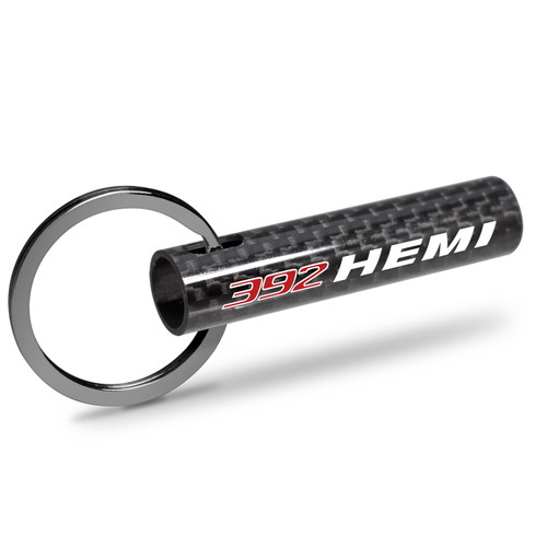 HEMI 392 Black Real Carbon Fiber Custom Designed Tube Style Key Chain