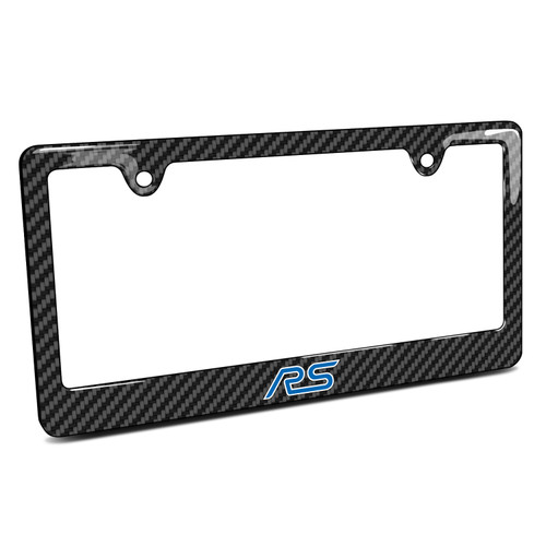 Ford Focus RS Black Carbon Fiber Look ABS Plastic License Plate Frame