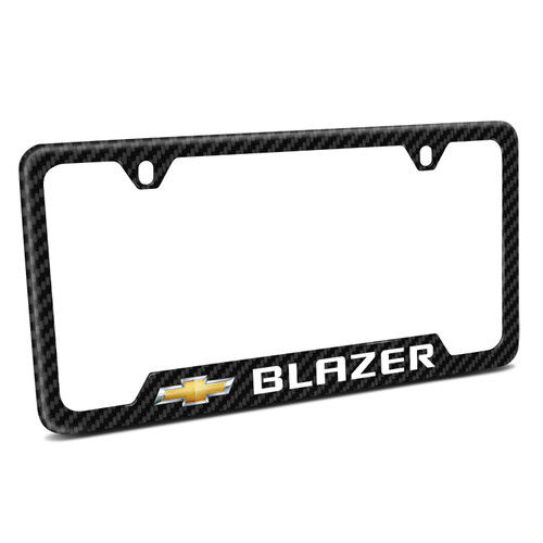 Chevrolet Blazer Black Carbon Fiber Texture ABS Plastic 50 States License Plate Frame