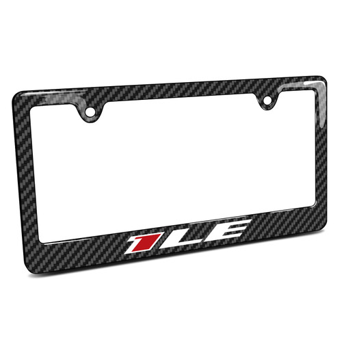 Chevrolet Camaro 1LE Black Carbon Fiber Look ABS Plastic License Plate Frame