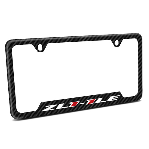 Chevrolet Camaro ZL1-1LE Black Carbon Fiber Texture ABS Plastic 50 States License Plate Frame