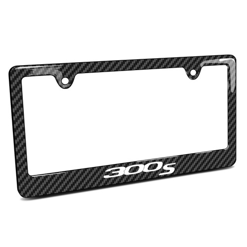 Chrysler 300S Black Carbon Fiber Look ABS Plastic License Plate Frame