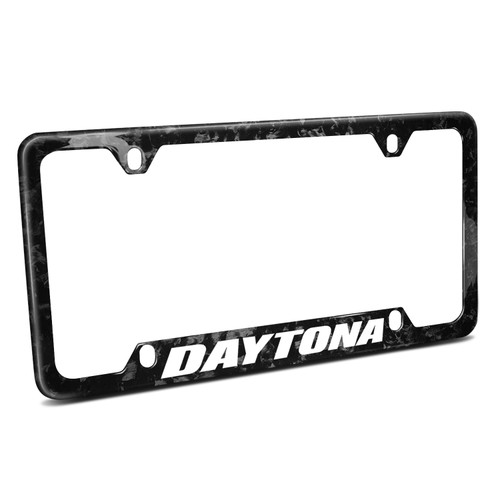 Dodge Charger Daytona Printed Real Black Forged Carbon Fiber License Plate Frame
