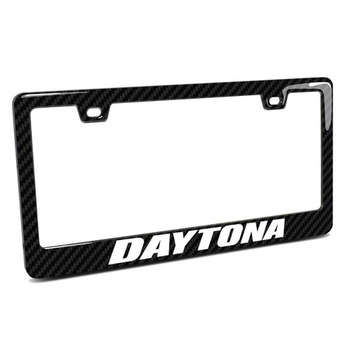 Dodge Charger Daytona Printed Real Carbon Fiber Finish ABS Plastic License Plate Frame