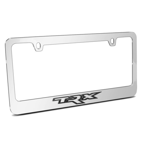 RAM 1500 TRX in 3D on Mirror Chrome Metal License Plate Frame