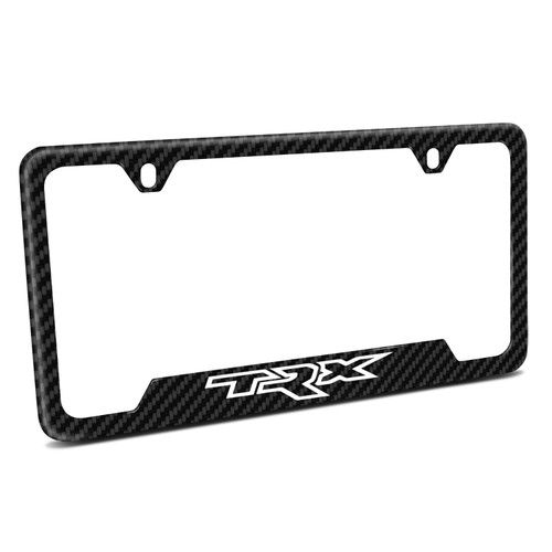 RAM 1500 TRX Black Carbon Fiber Texture ABS Plastic 50 States License Plate Frame