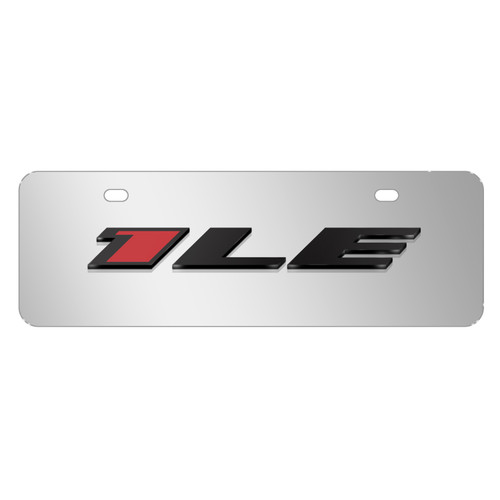 Chevrolet Camaro 1LE in 3D 12" x 4.25" European Look Chrome Half-Size Stainless Steel License Plate