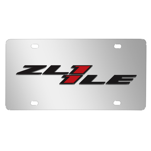 Chevrolet 2016 Camaro ZL1-1LE Logo Mirror Chrome Metal License Plate